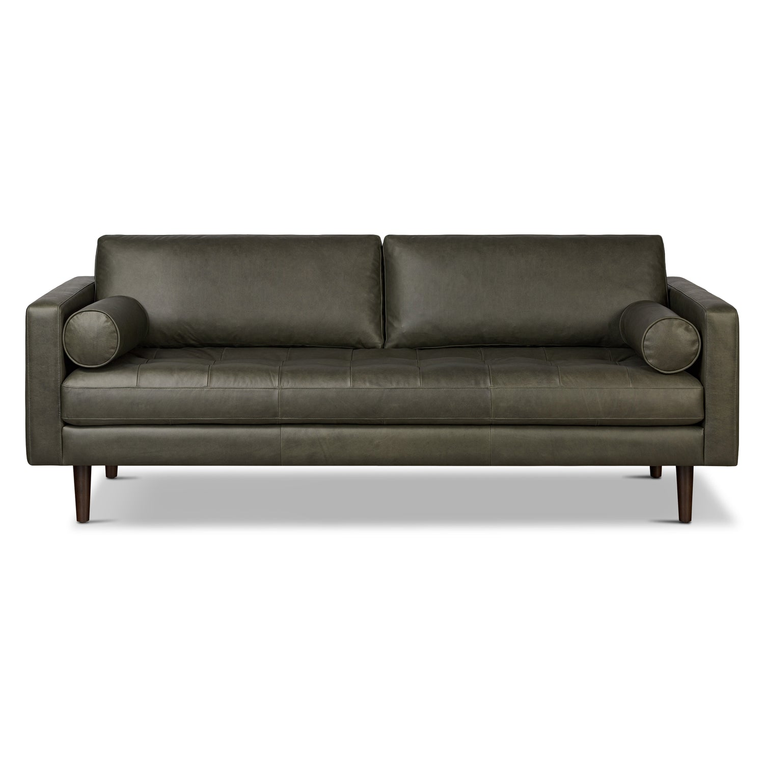 Napa 88.5” Leather Sofa | Olivine Green 