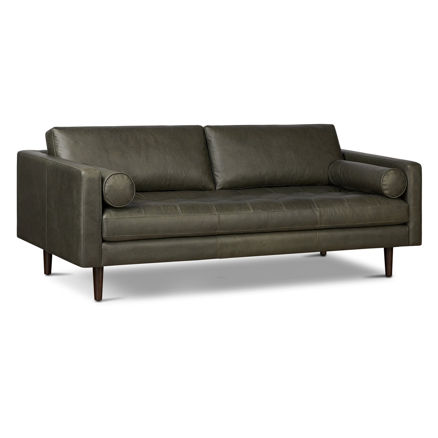Napa 88.5” Leather Sofa | Olivine Green 