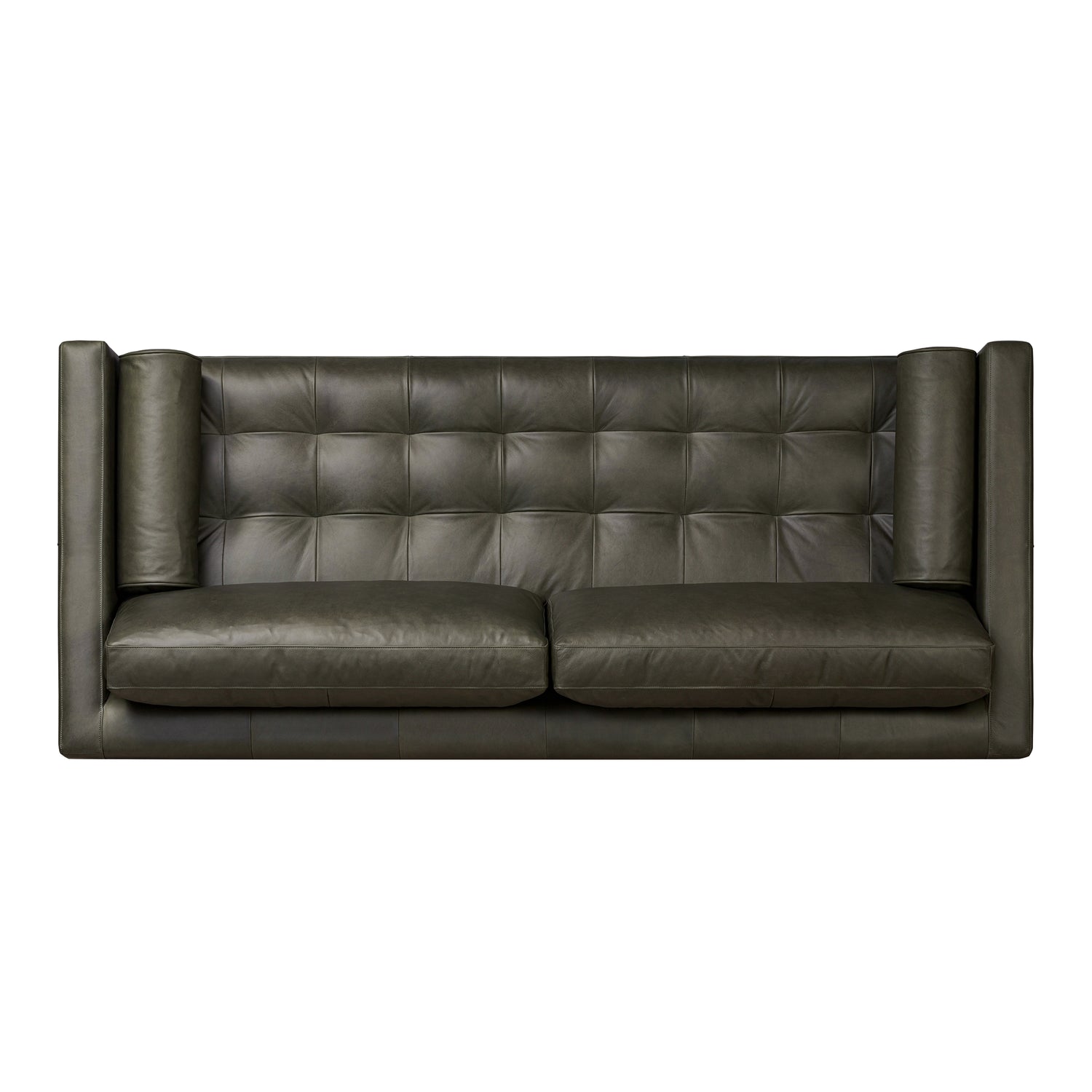 Napa 88.5” Leather Sofa | Olivine Green 