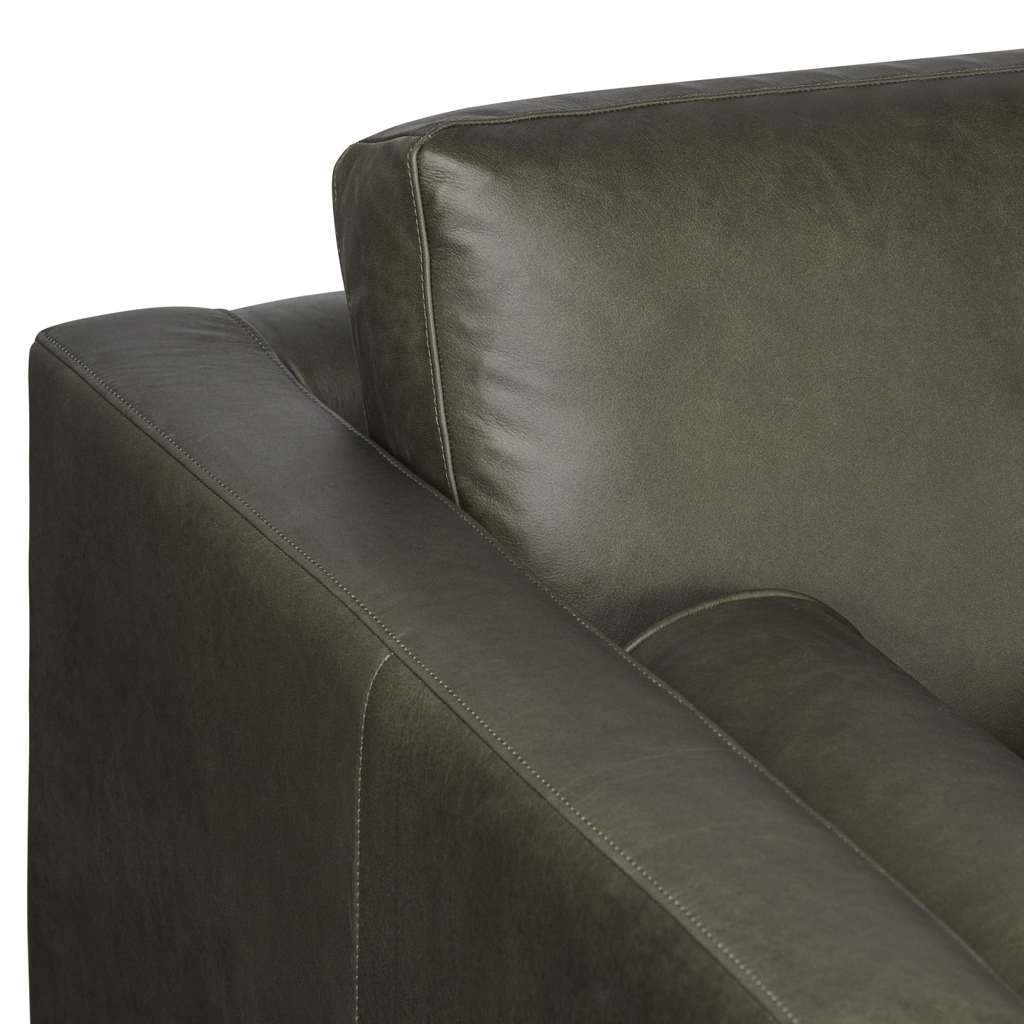 Napa 88.5” Leather Sofa | Olivine Green