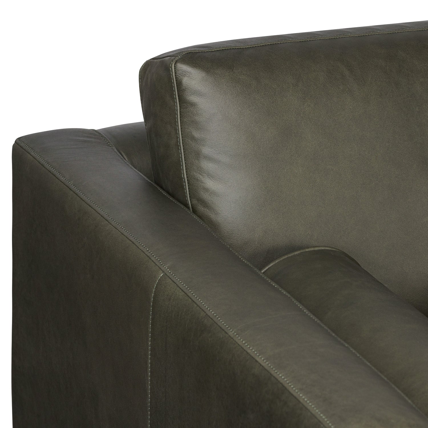 Napa 88.5” Leather Sofa | Olivine Green 