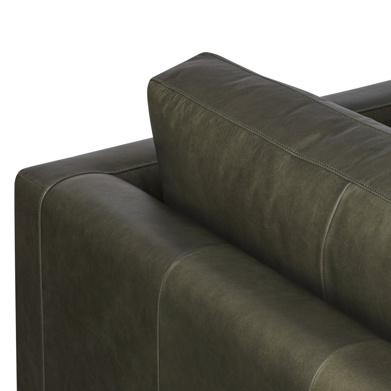 Napa 88.5” Leather Sofa | Olivine Green 