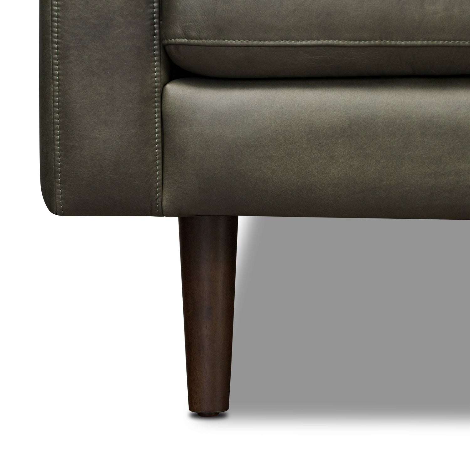 Napa 88.5” Leather Sofa | Olivine Green 