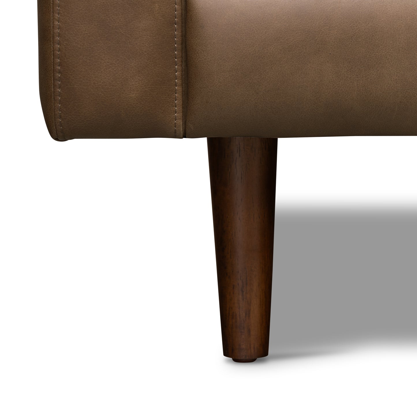 Napa 104.5" Leather Right-Facing Sectional Sofa | Cocoa Brown