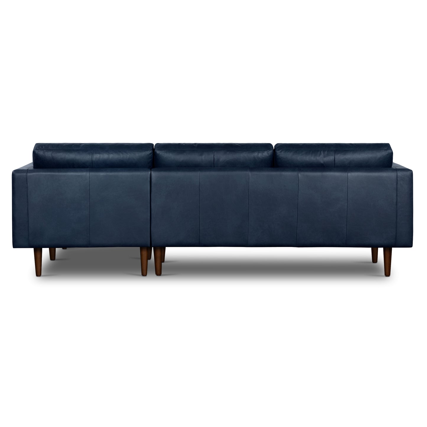 Napa 104.5" Leather Right-Facing Sectional Sofa | Midnight Blue