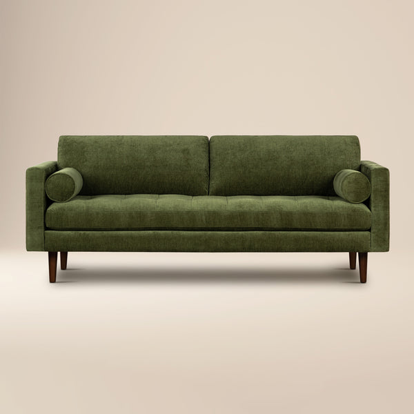Napa 88.5" Velvet Sofa | Distressed Green