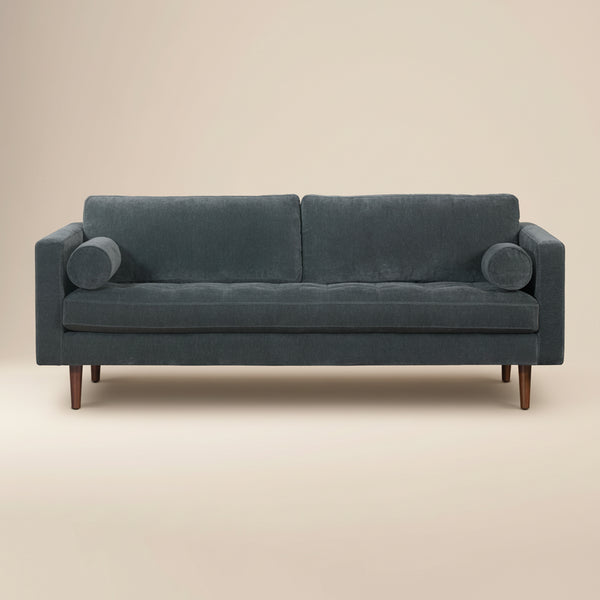 Napa 88.5" Velvet Sofa | Boreal Blue
