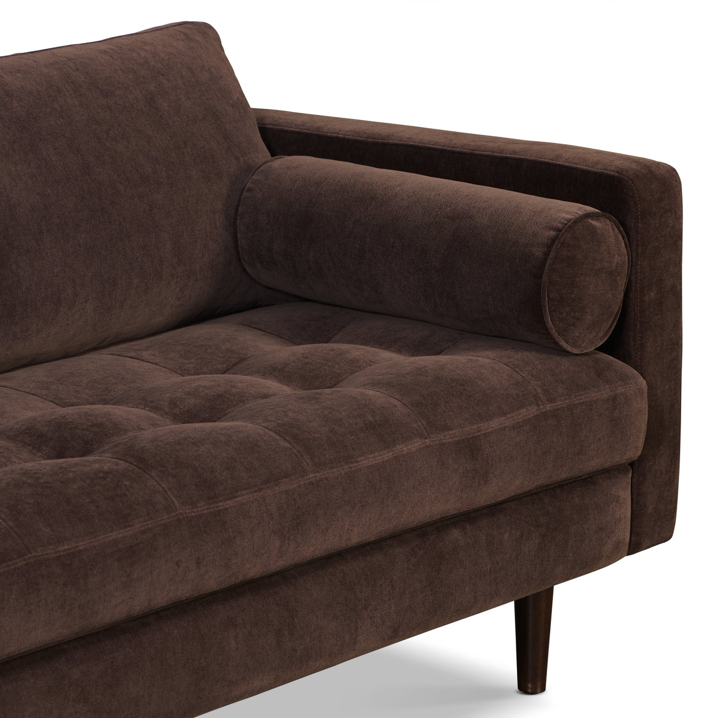 Napa 88.5" Velvet Sofa | Sable Brown