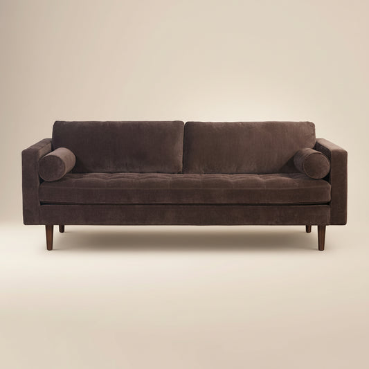 Napa 88.5" Velvet Sofa | Sable Brown