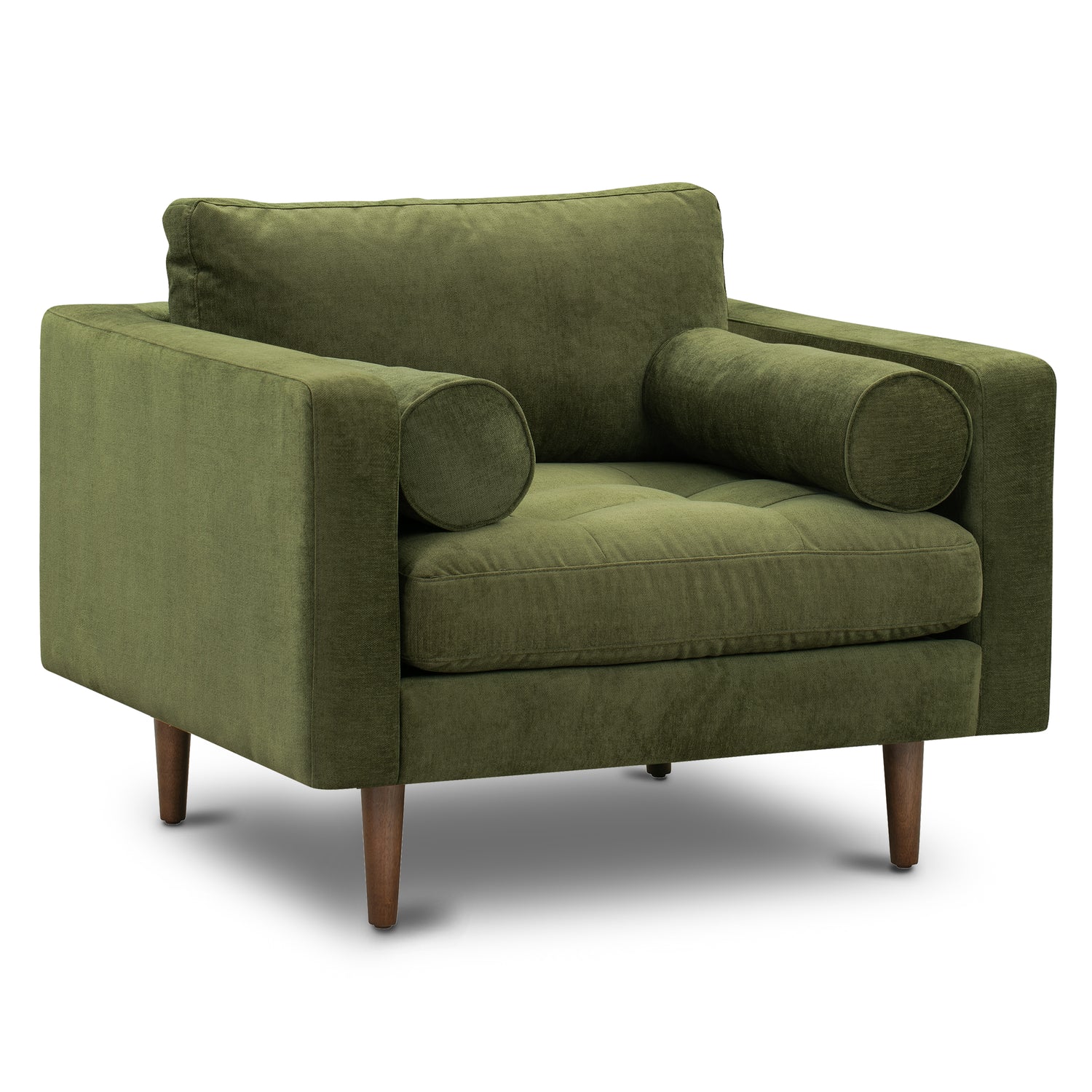 Napa Velvet Lounge Chair | Distressed Green | Single 