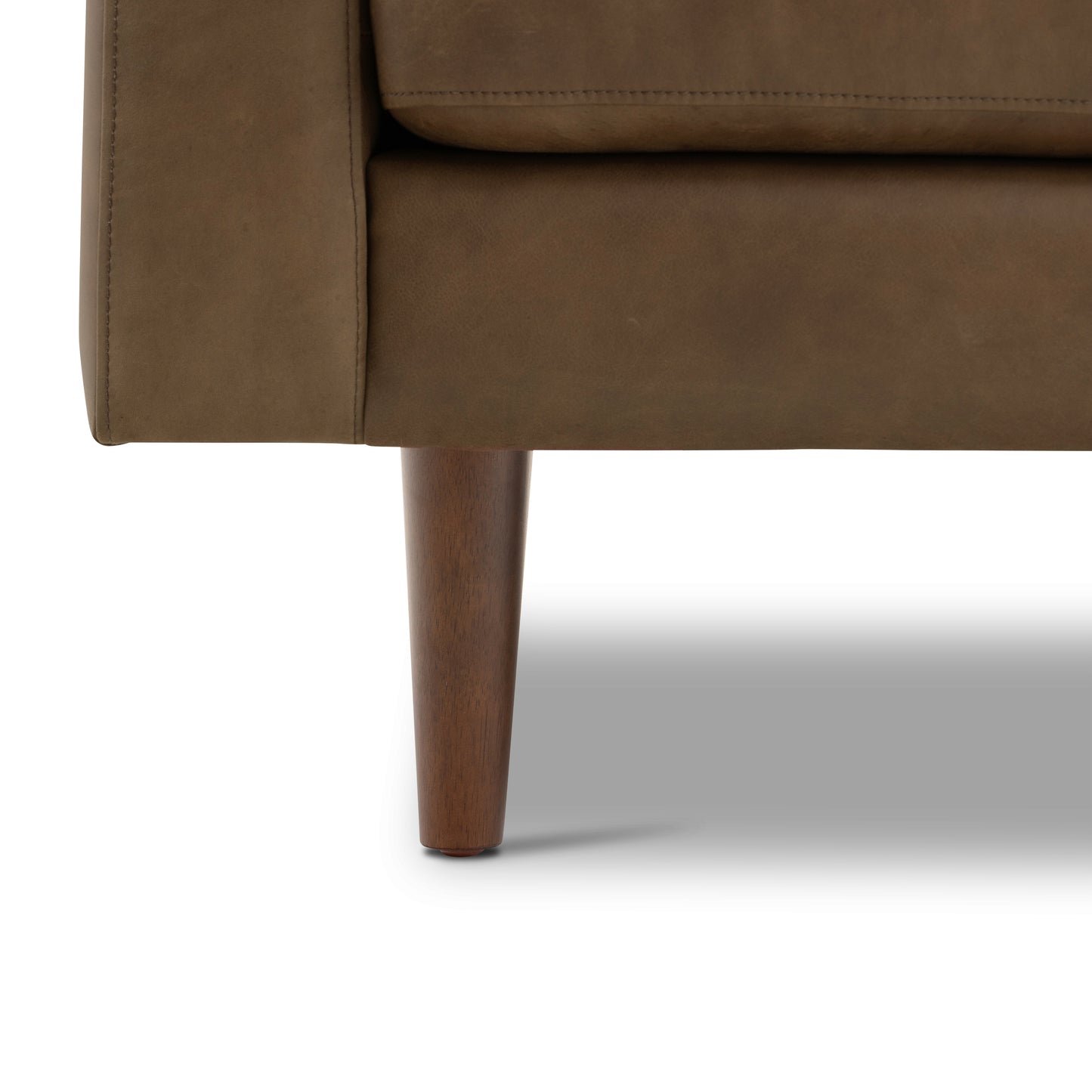 Napa 72" Leather Apartment Sofa | Cocoa Brown