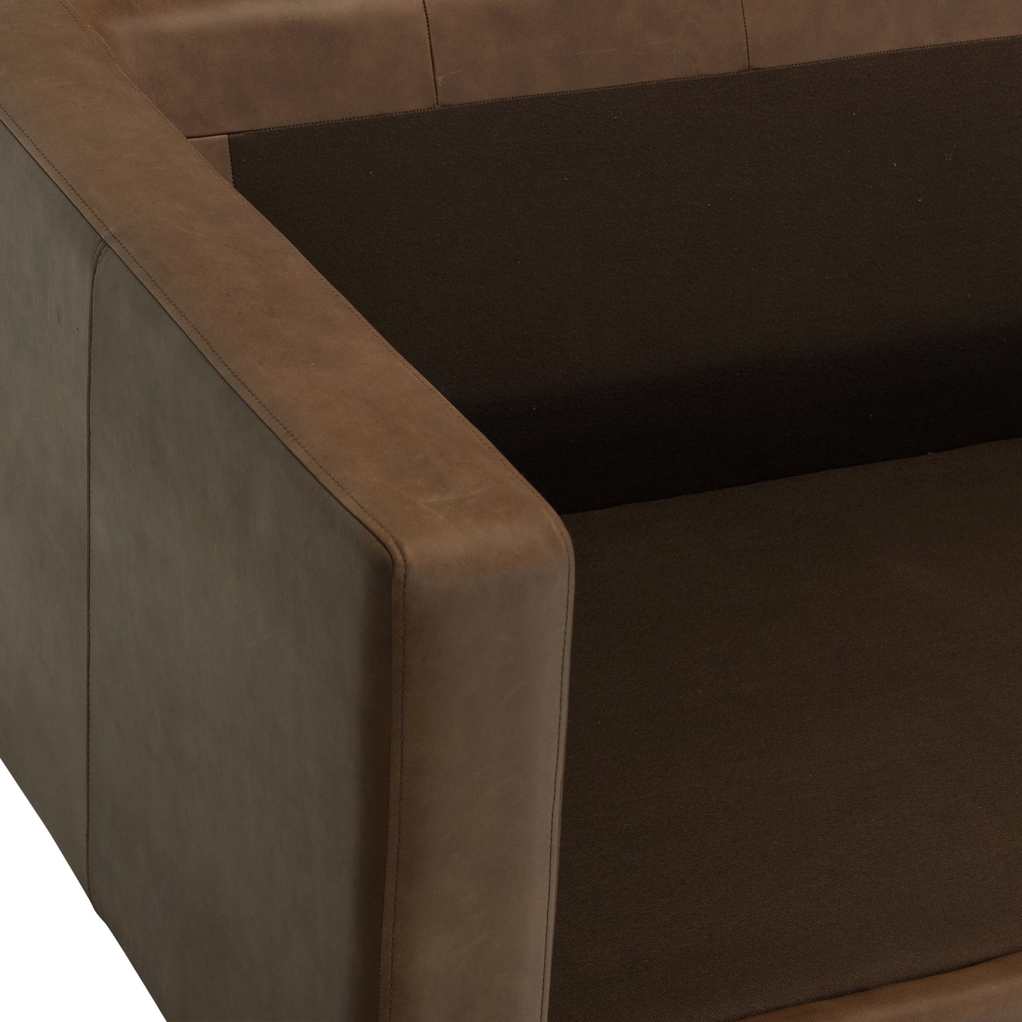 Napa 72" Leather Apartment Sofa | Cocoa Brown