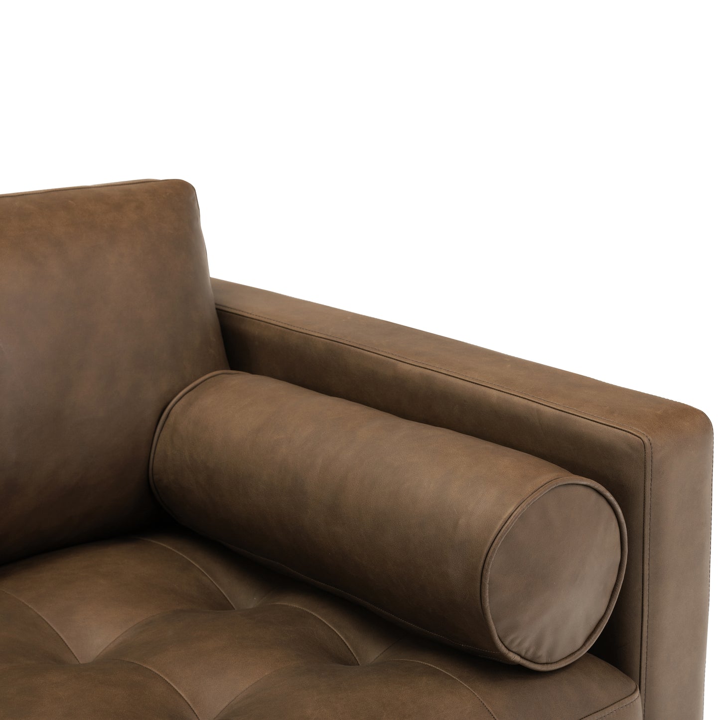 Napa 72" Leather Apartment Sofa | Cocoa Brown
