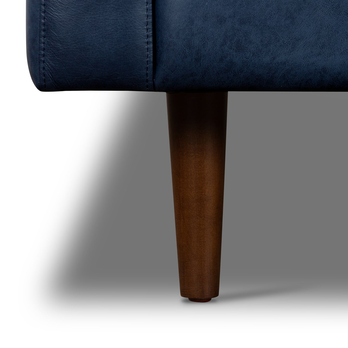 Napa 72" Leather Apartment Sofa | Midnight Blue