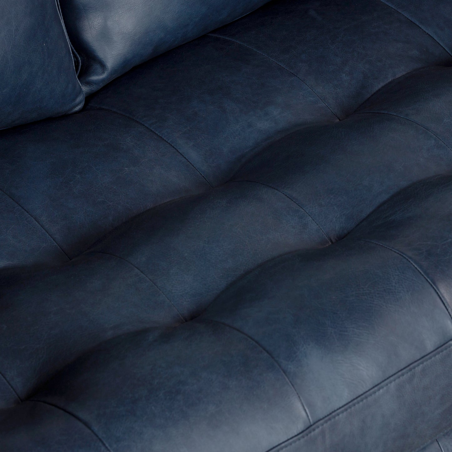 Napa 72" Leather Apartment Sofa | Midnight Blue
