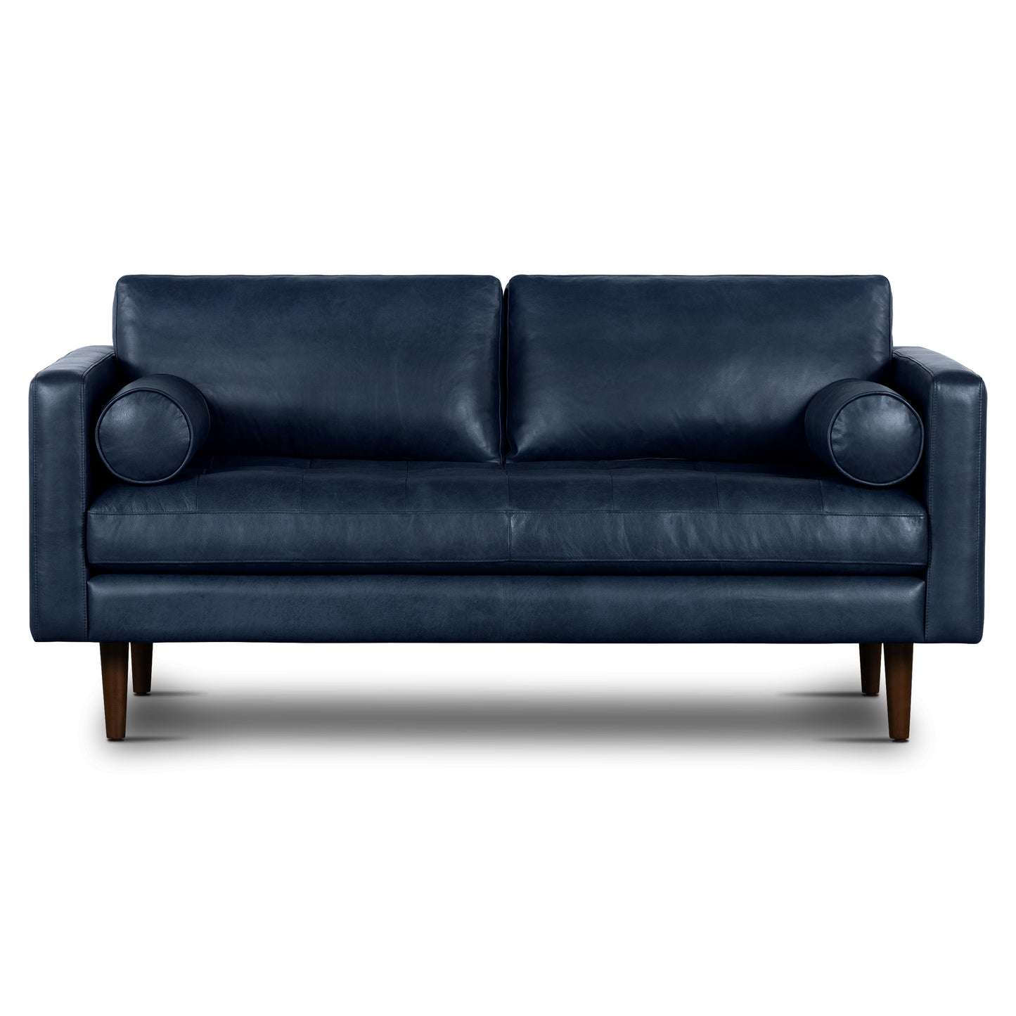 Napa 72" Leather Apartment Sofa | Midnight Blue