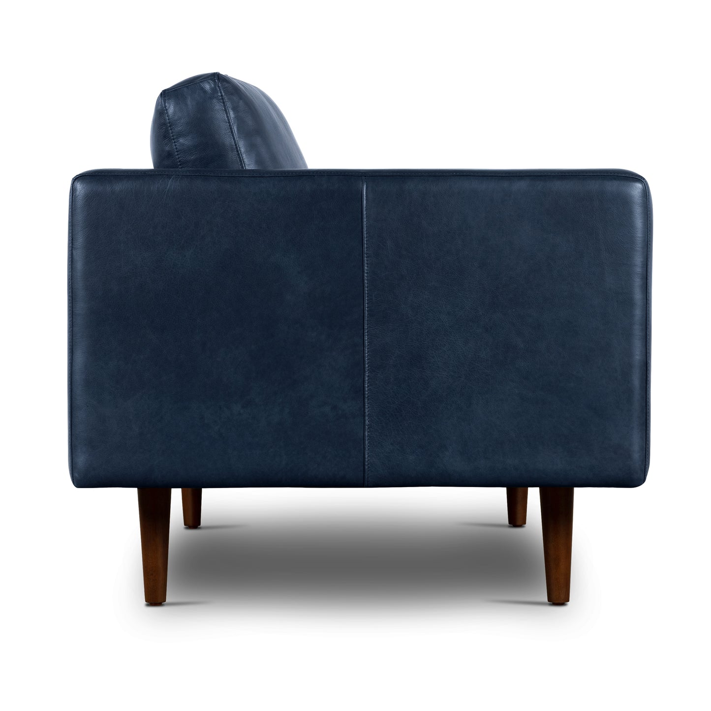 Napa 72" Leather Apartment Sofa | Midnight Blue