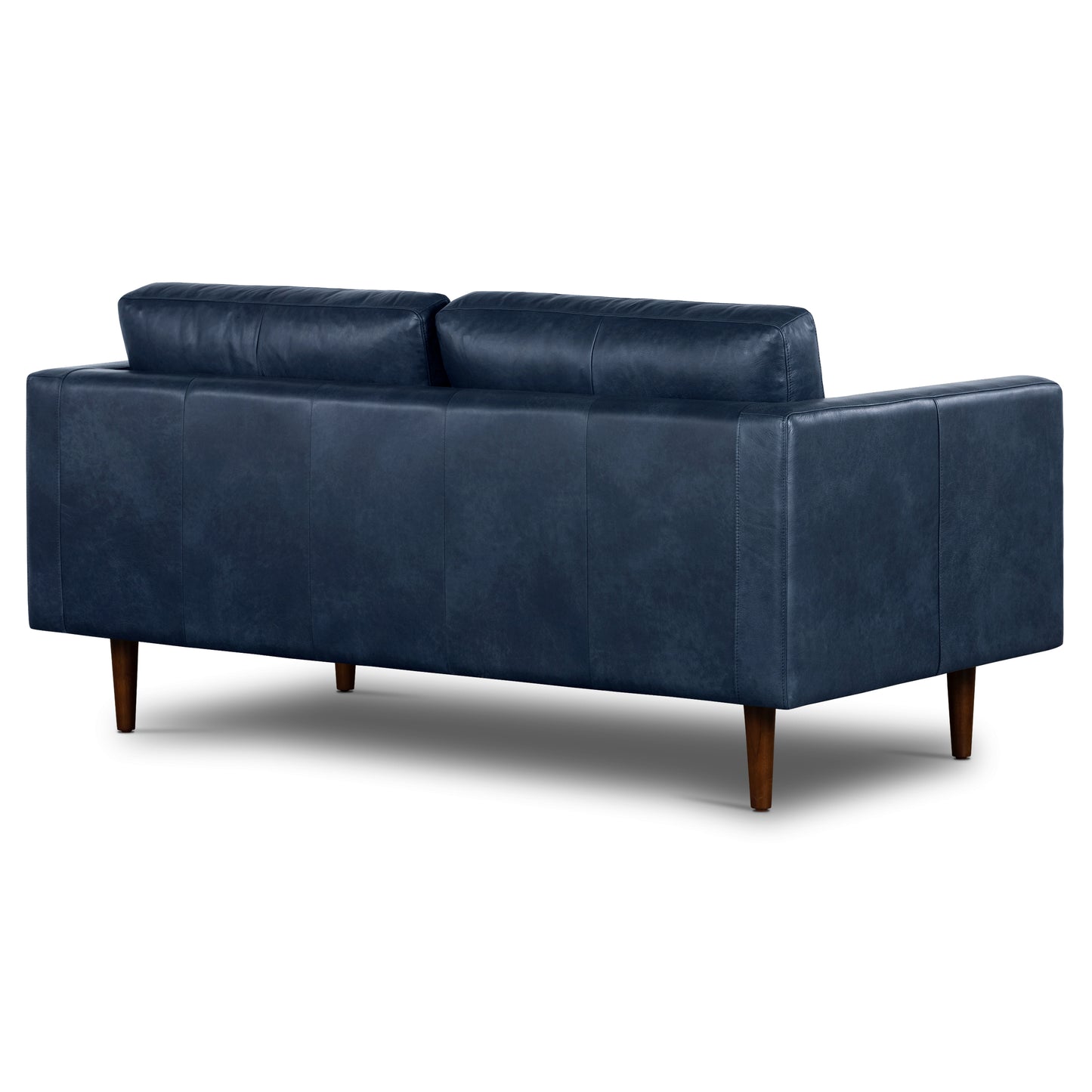 Napa 72" Leather Apartment Sofa | Midnight Blue
