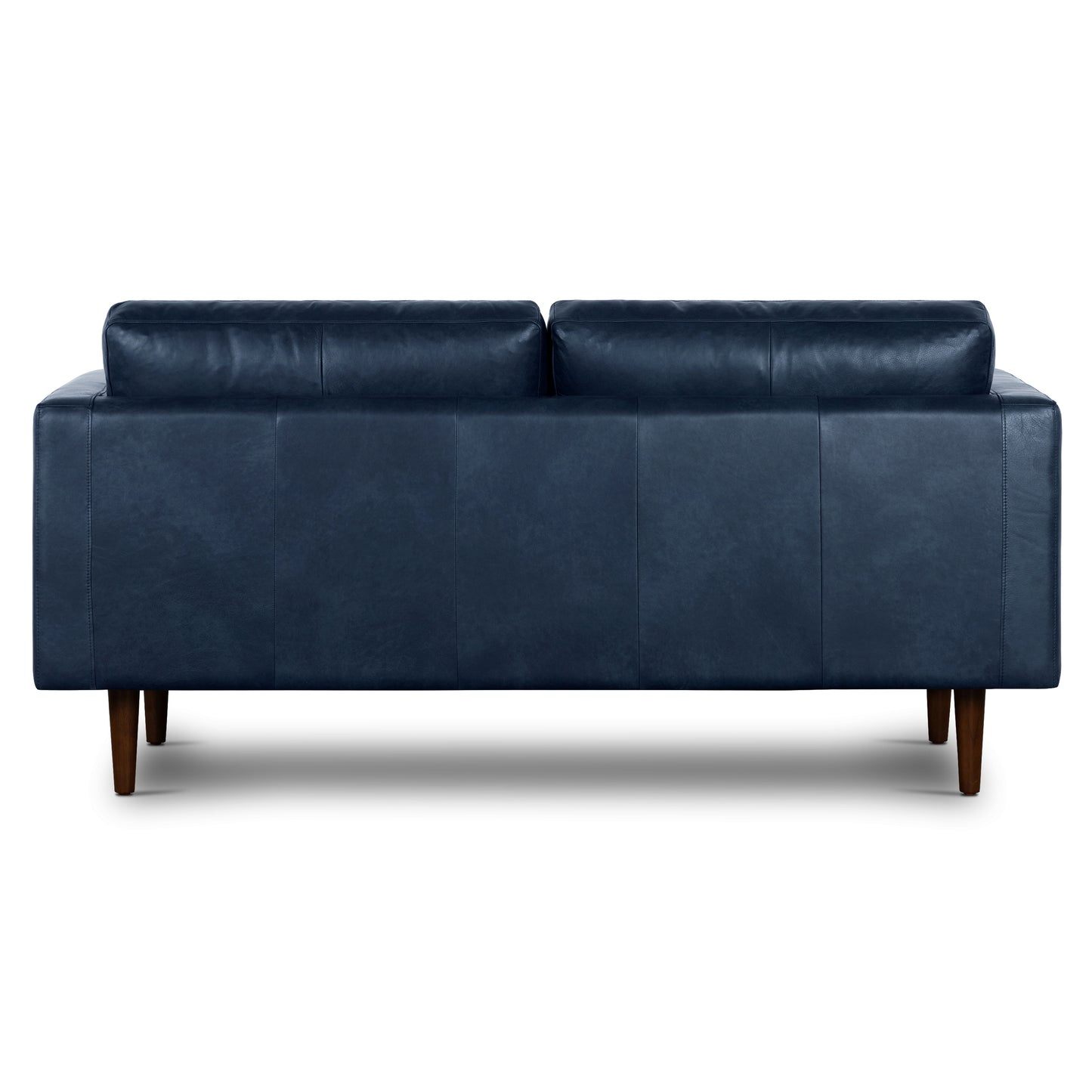 Napa 72" Leather Apartment Sofa | Midnight Blue
