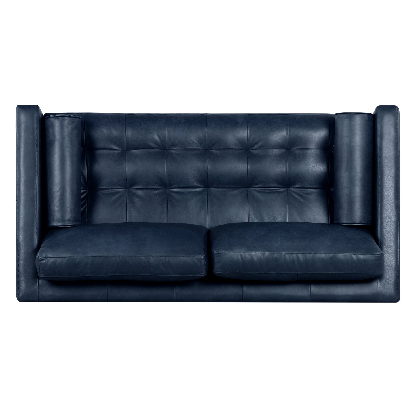 Napa 72" Leather Apartment Sofa | Midnight Blue