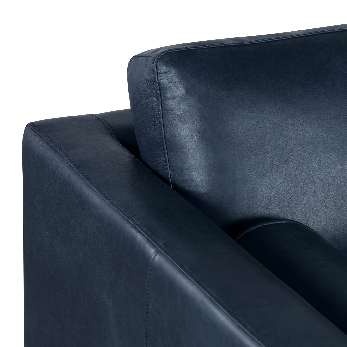 Napa 72" Leather Apartment Sofa | Midnight Blue