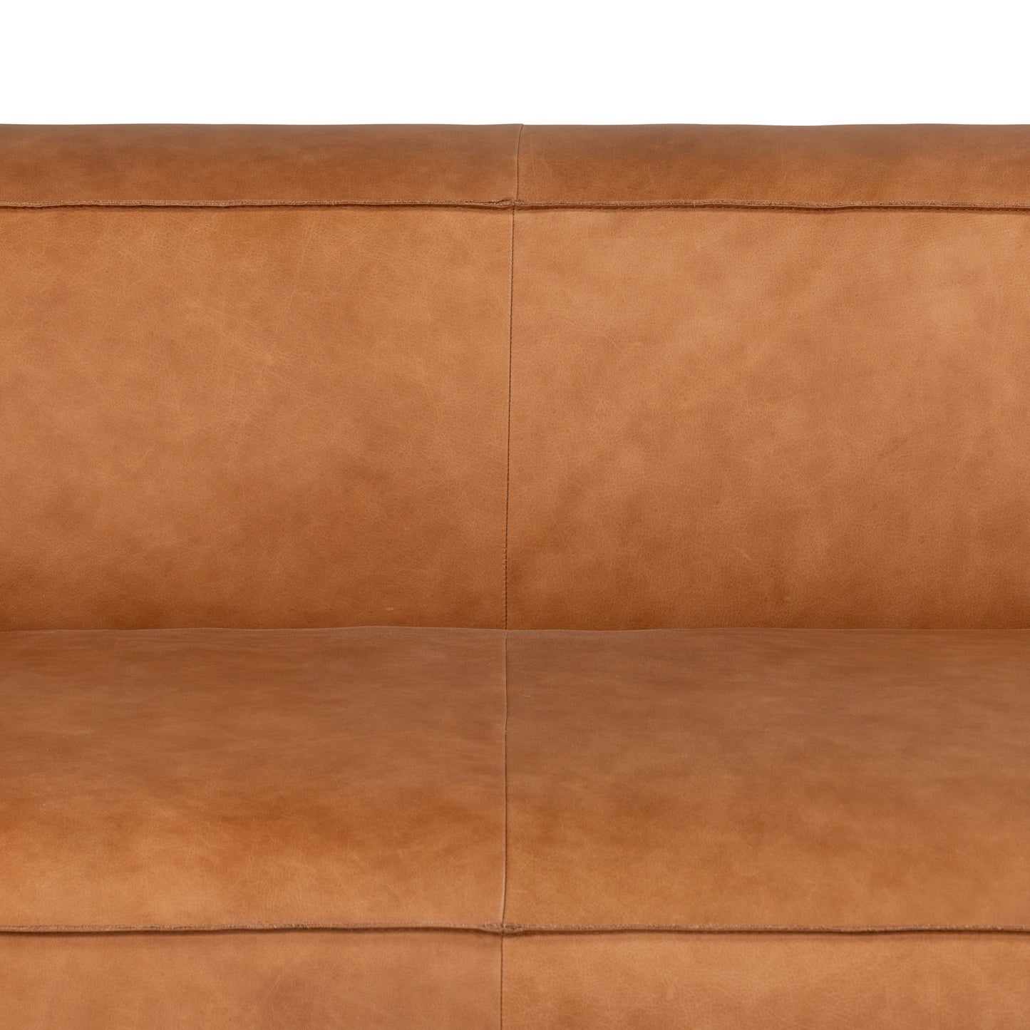 Piazza 123.5" Leather L-Shaped Corner Sectional Sofa | Saddle Tan