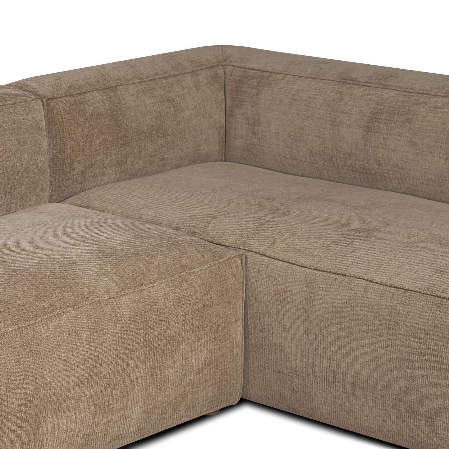 Piazza 124.5" L-Shaped Sectional | Clove Brown