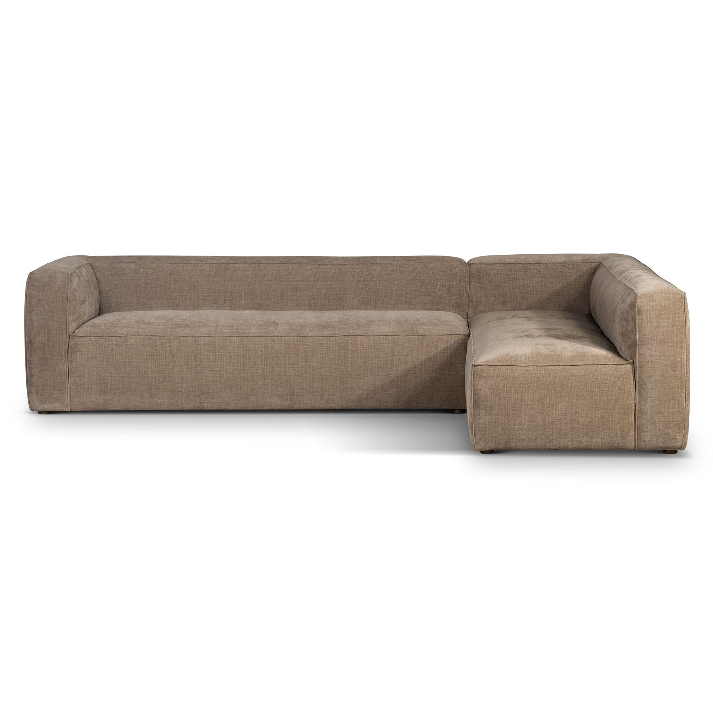 Piazza 124.5" L-Shaped Sectional | Clove Brown