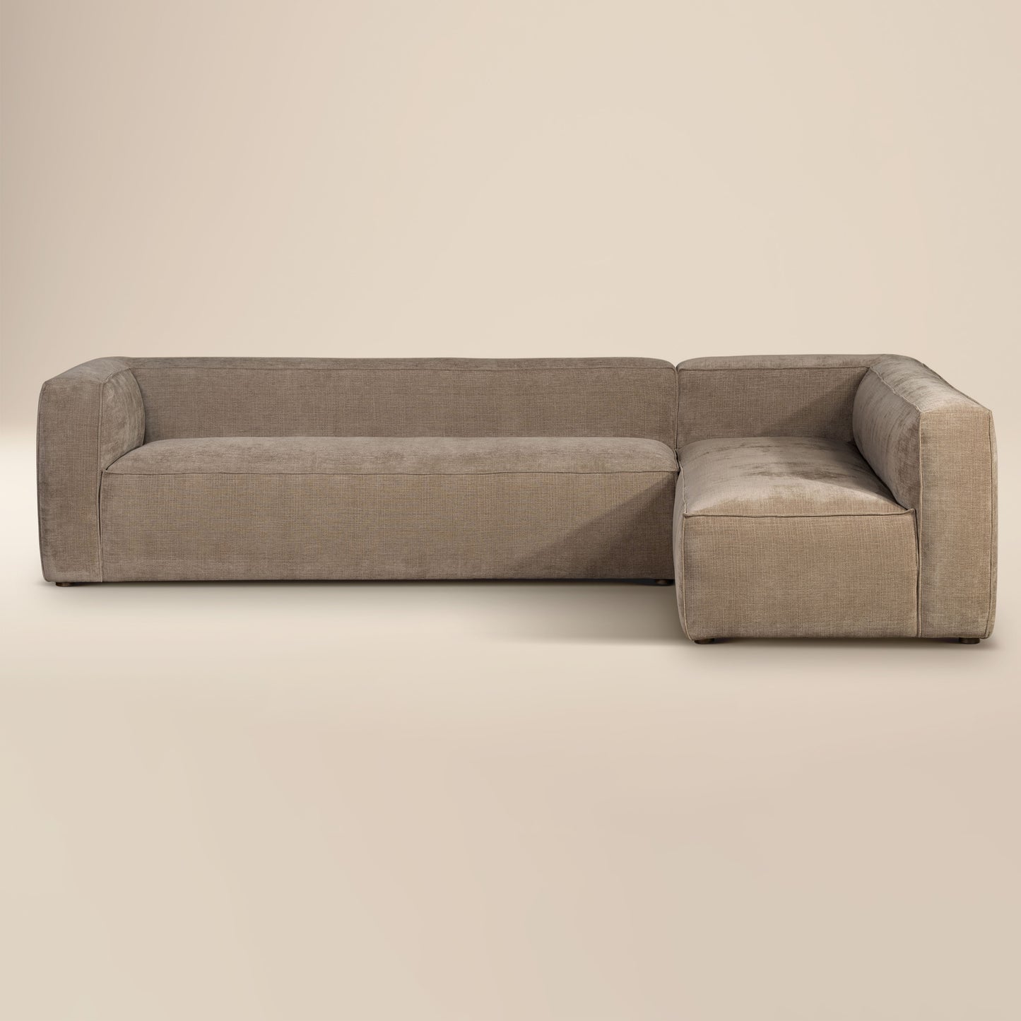 Piazza 124.5" L-Shaped Sectional | Clove Brown