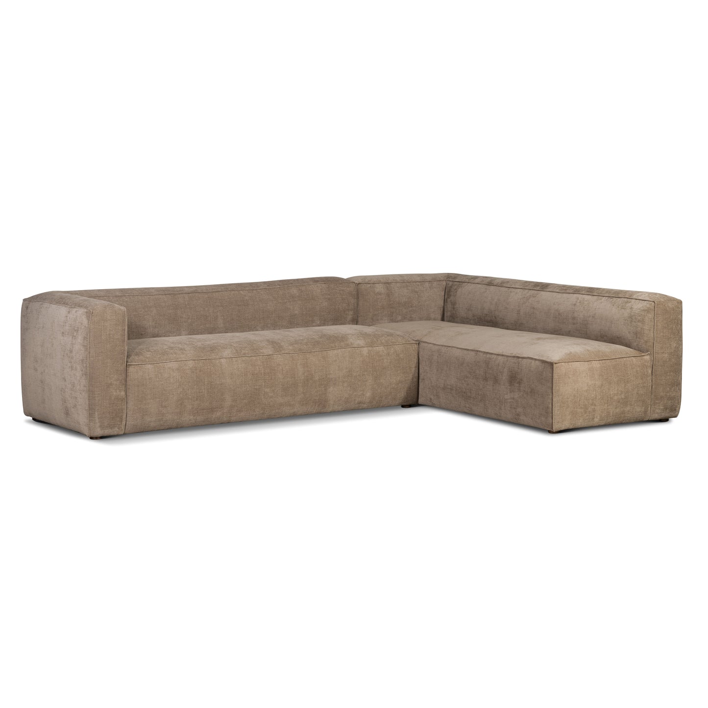 Piazza 124.5" L-Shaped Sectional | Clove Brown