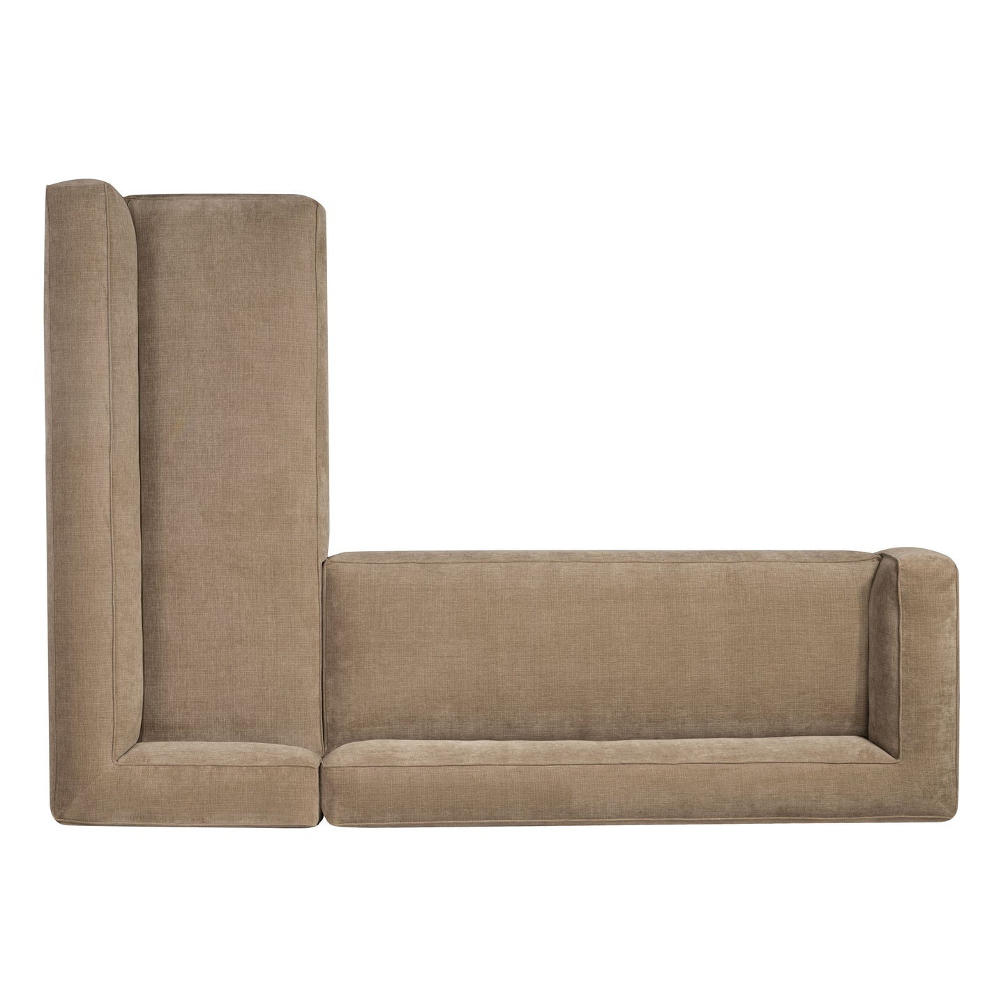 Piazza 124.5" L-Shaped Sectional | Clove Brown