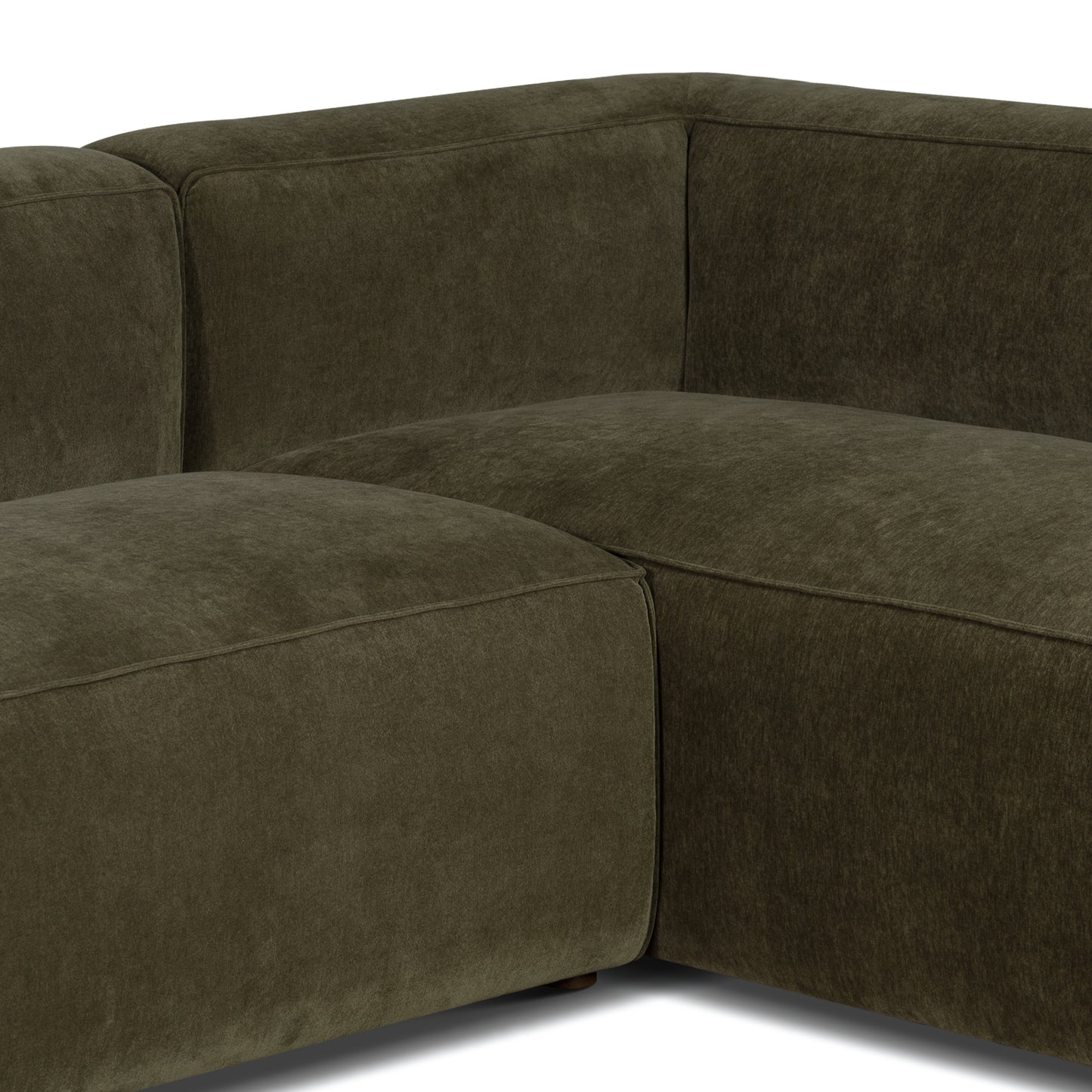 Piazza 124.5" L-Shaped Sectional | Lume Green