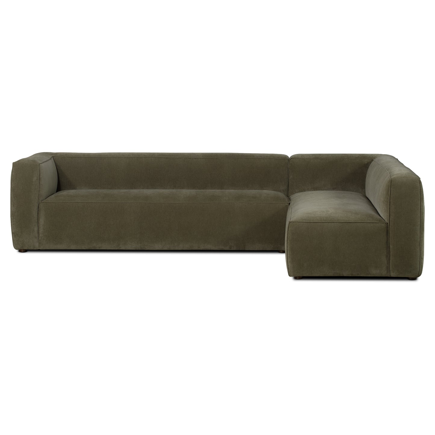 Piazza 124.5" L-Shaped Sectional | Lume Green