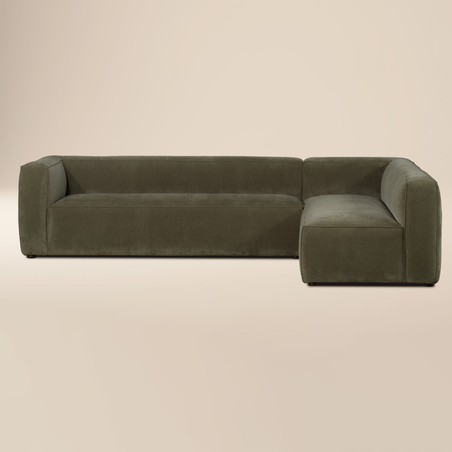 Piazza 124.5" L-Shaped Sectional | Lume Green