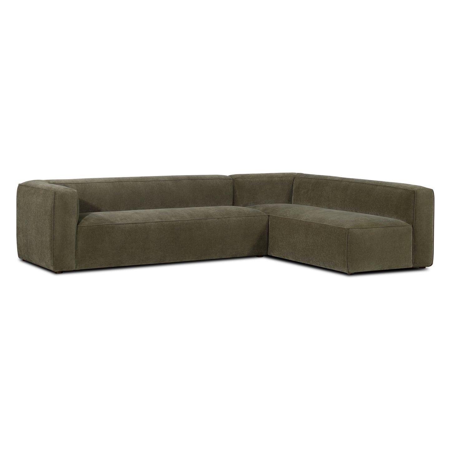 Piazza 124.5" L-Shaped Sectional | Lume Green