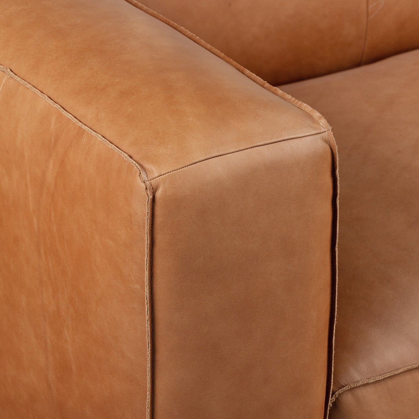 Piazza 95" Leather Sofa | Saddle Tan