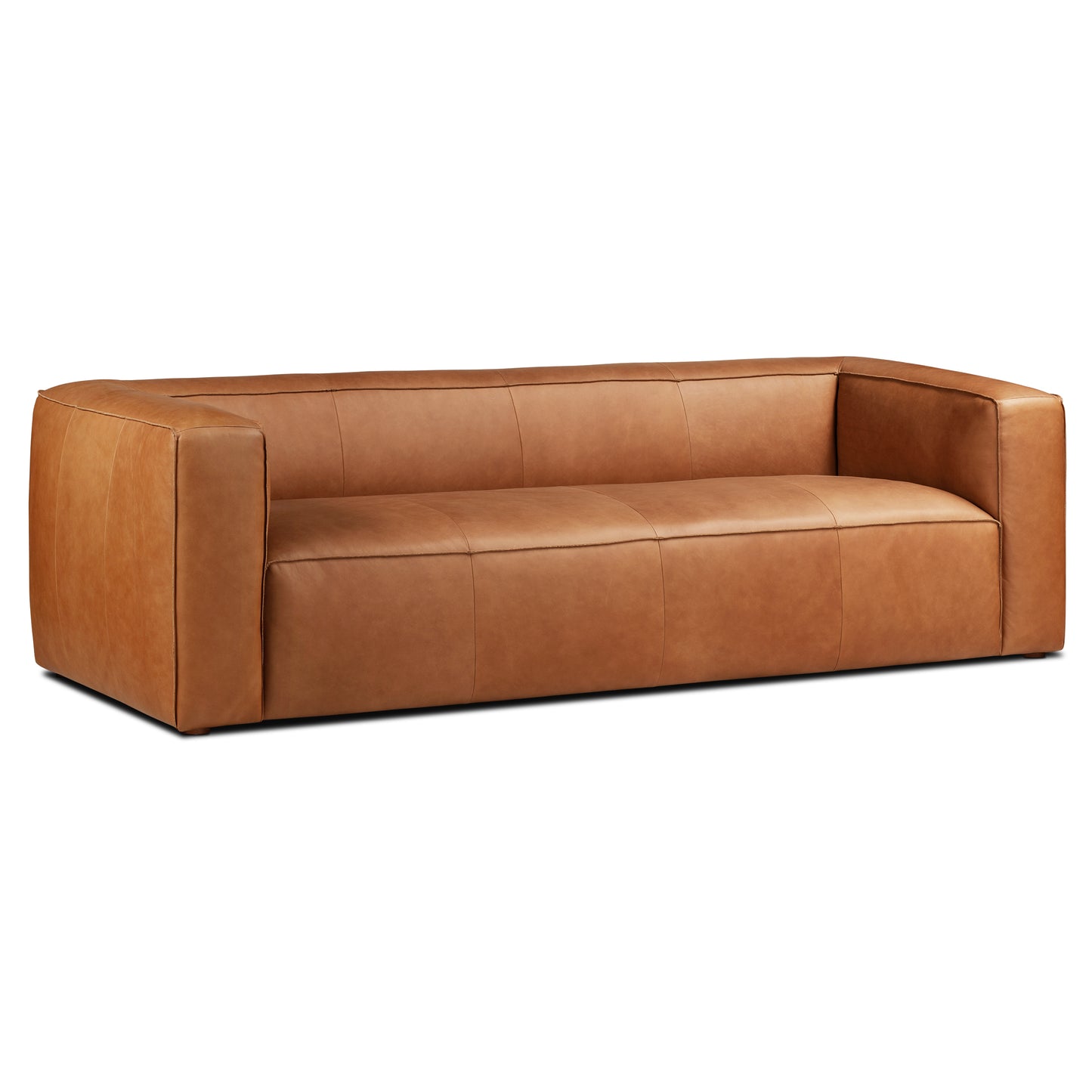 Piazza 95" Leather Sofa | Saddle Tan