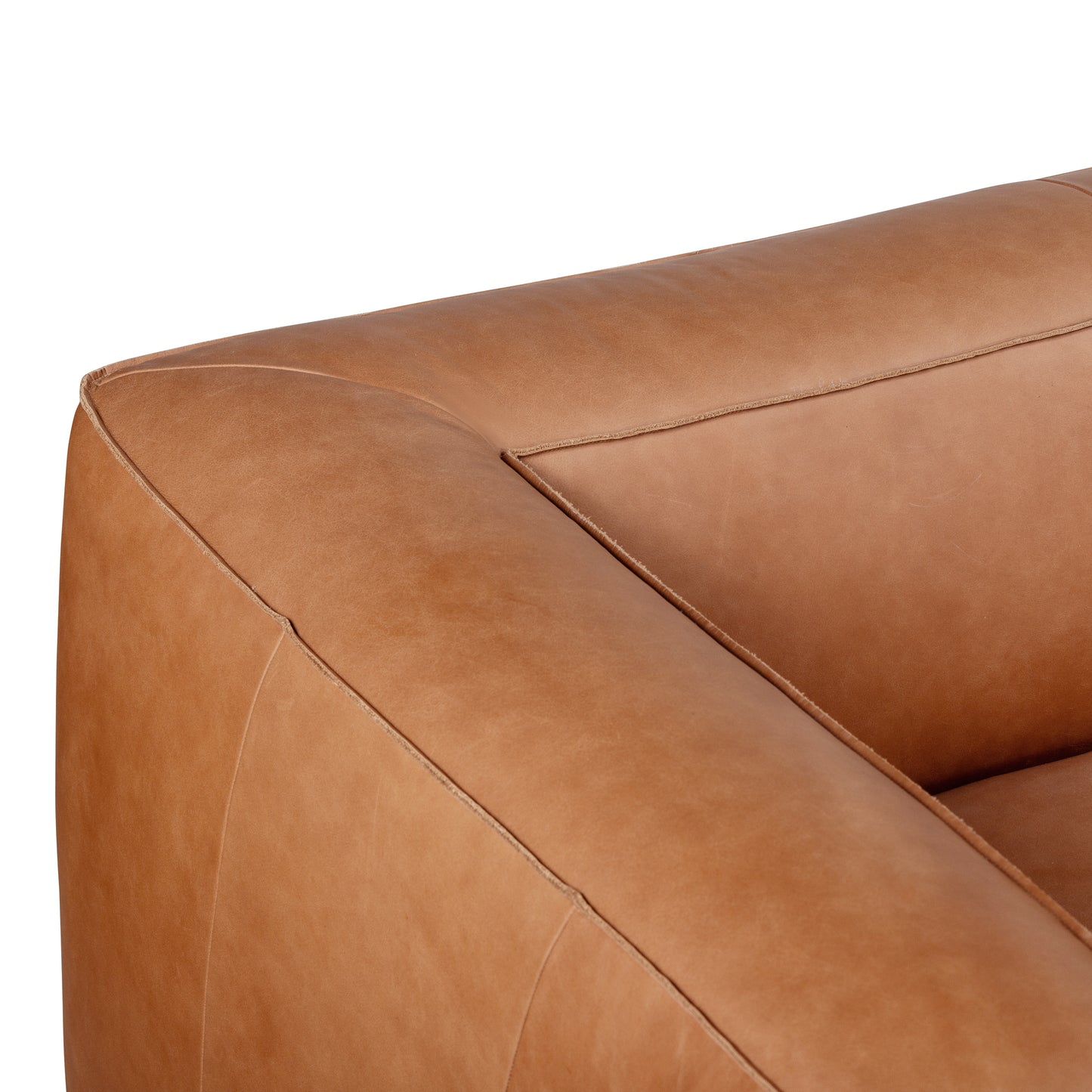 Piazza 95" Leather Sofa | Saddle Tan