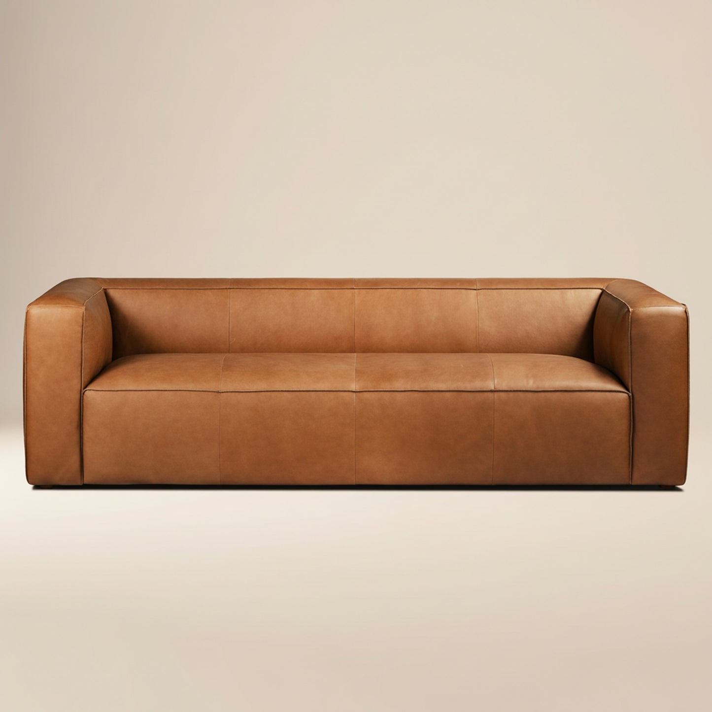 Piazza 95" Leather Sofa | Saddle Tan