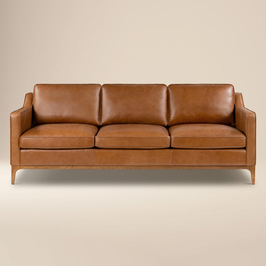 Ashford 88" Leather Sofa | Saddle Tan