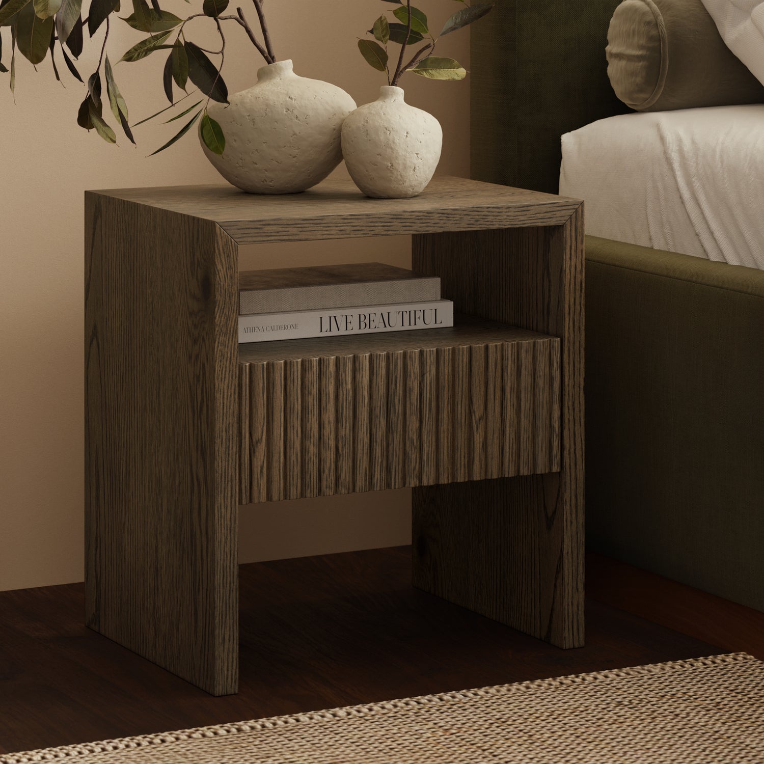 Leeds Nightstand | Tundra Brown lifestyle_image