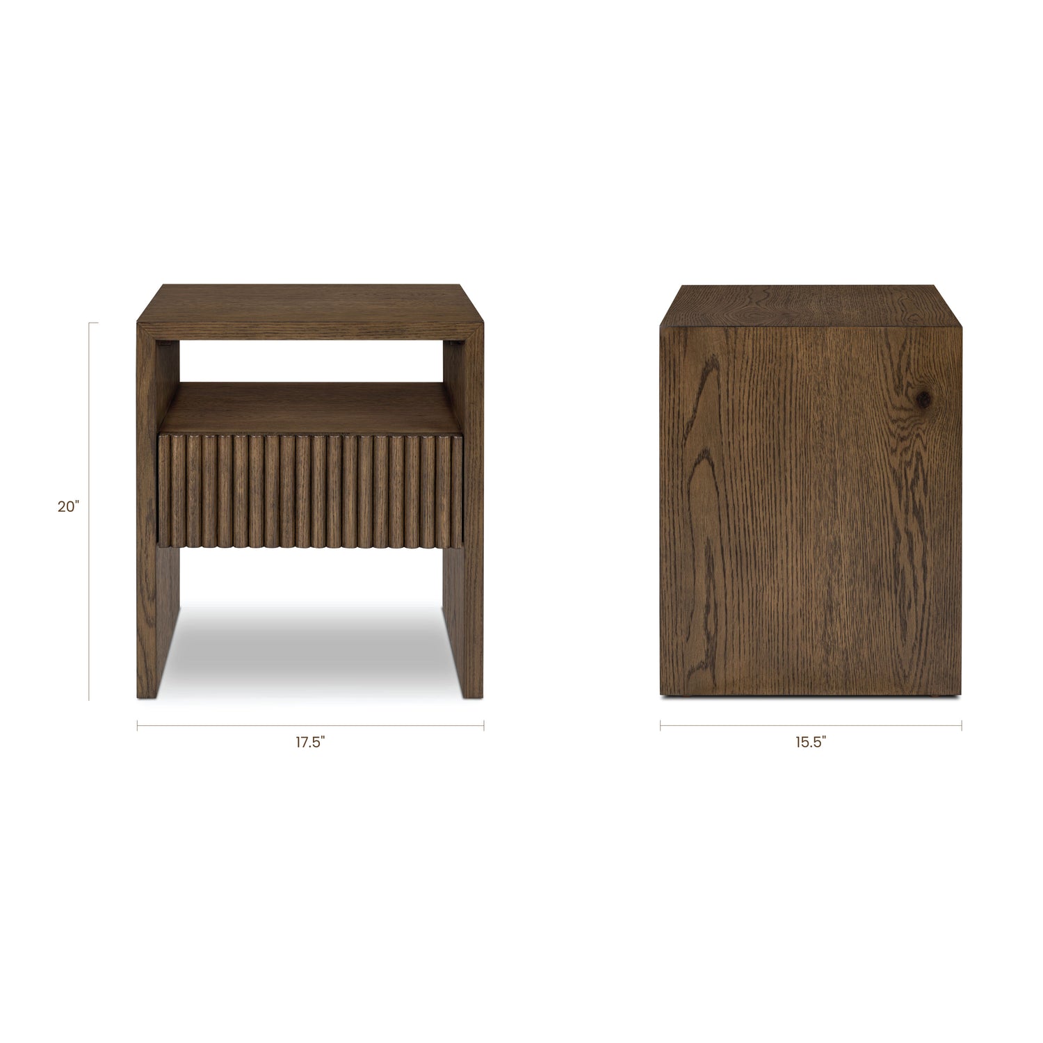 Leeds Nightstand | Tundra Brown 