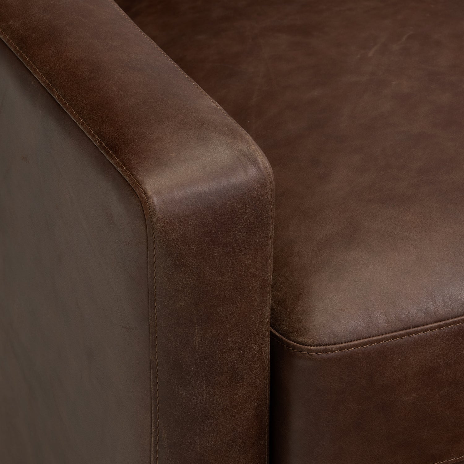 Sorrento Leather Lounge Chair | Chocolate Brown 