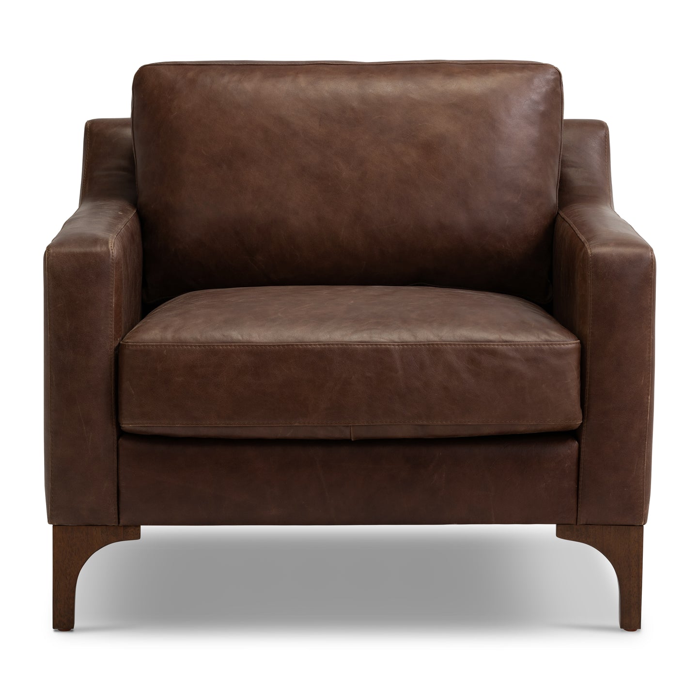 Sorrento Leather Lounge Chair | Chocolate Brown