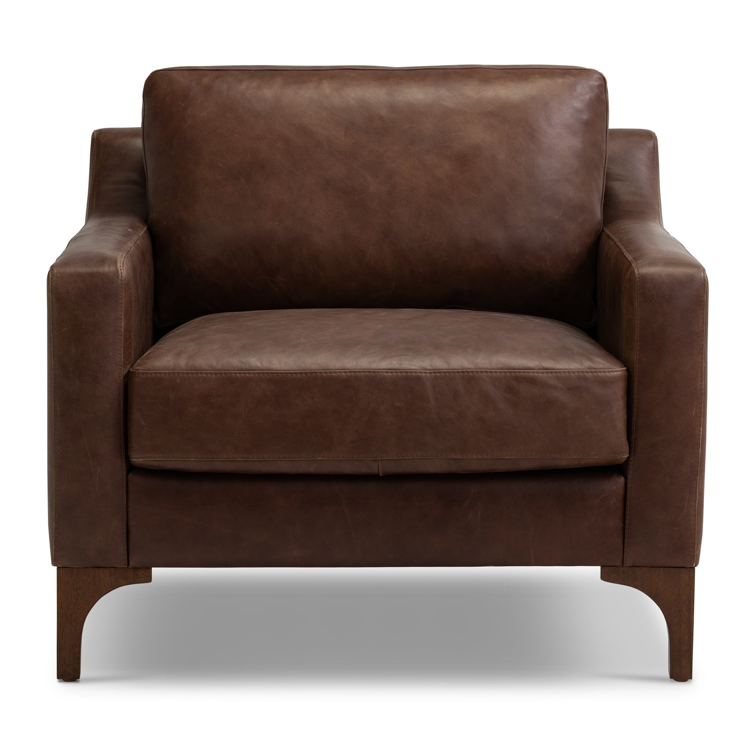 Sorrento Leather Lounge Chair | Chocolate Brown 