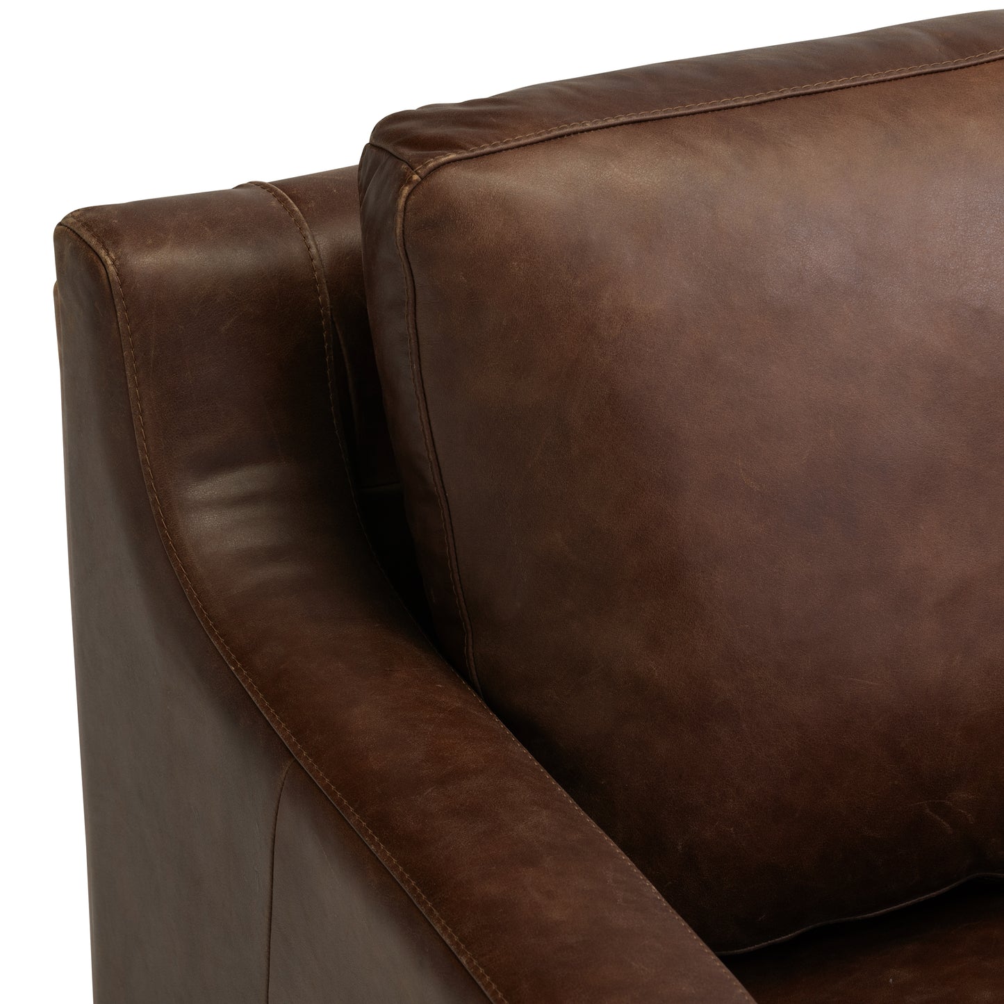 Sorrento Leather Lounge Chair | Chocolate Brown
