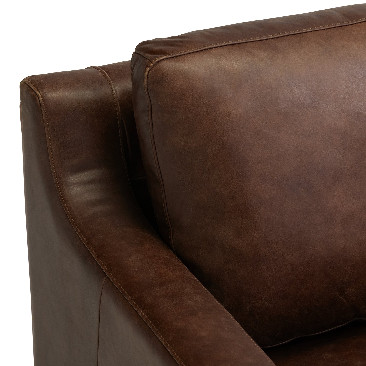 Sorrento Leather Lounge Chair | Chocolate Brown 