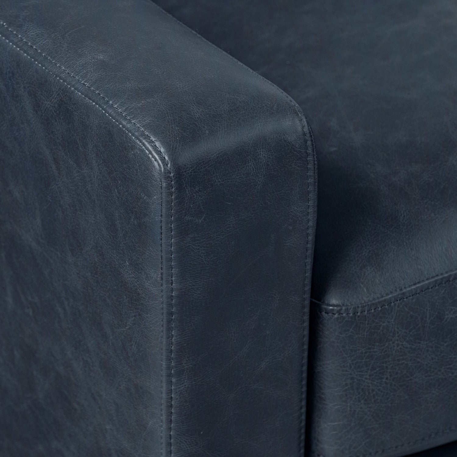 Sorrento Leather Lounge Chair | Nightfall Blue 