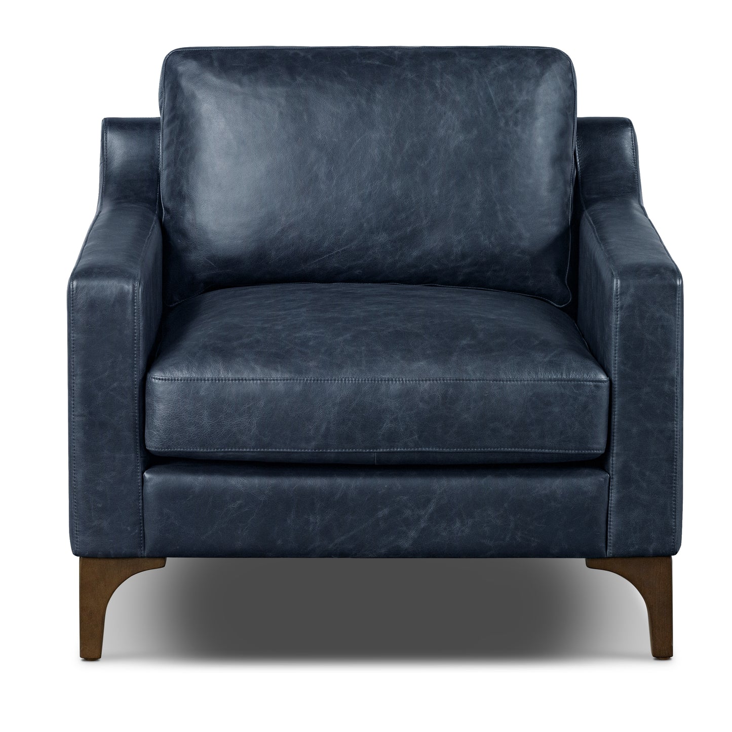 Sorrento Leather Lounge Chair | Nightfall Blue
