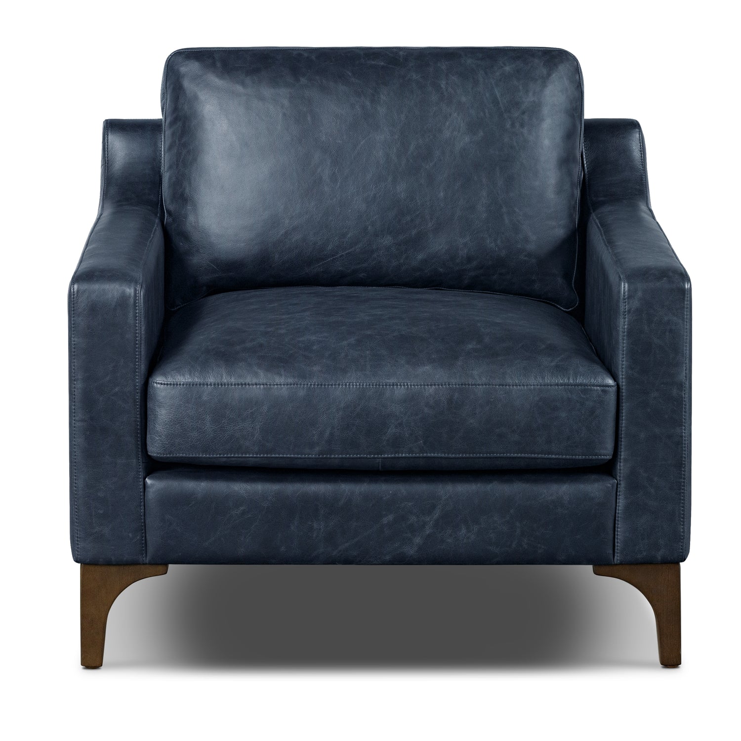 Sorrento Leather Lounge Chair | Nightfall Blue 